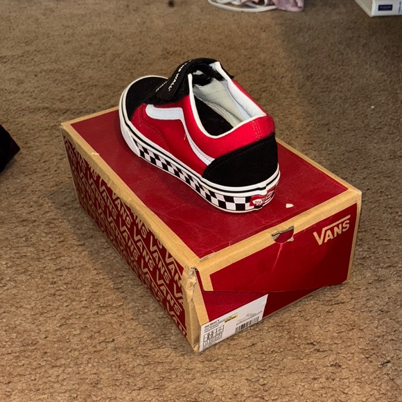 Vans Black and Red Velcro Sneakers - Picture 4 of 11